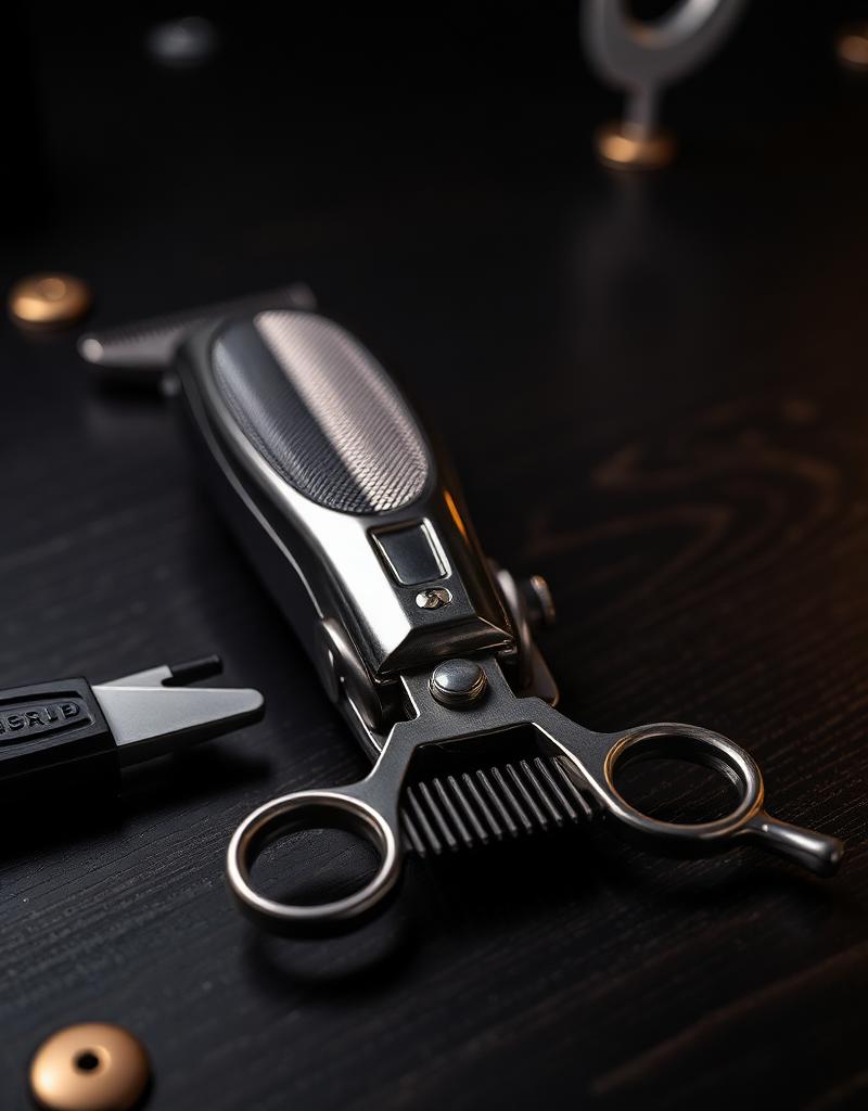 Barber clippers and scissors